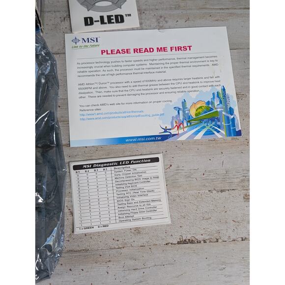 PARTS/REPAIR MSI K7T Pro2 ATX Motherboard Socket A AGP Universal 6 PCI KT133 v3 - Picture 10 of 14